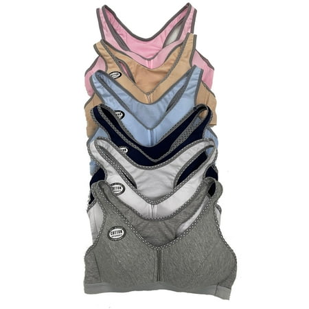 

Teenager Bras Soft Padding 6 pack of Cotton Bra A cup 34A (6292A)