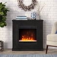 thumbnail image 3 of Evelyn&Zoe Modern/Contemporary 30" Wide Black Grain Mantel Fireplace, 3 of 7