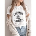 thumbnail image 1 of Camiseta con estampado de estrella de árbol para mujer, ropa de tendencia de los 90, Feliz Navidad, vacaciones, Año Nuevo, 2025, 1 of 5
