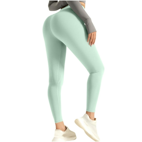 zbxnLI Leggings for Women Plus Size High Waisted Full Length Soft Yoga Pants for Workout Athletic Stretchy Slim Pant