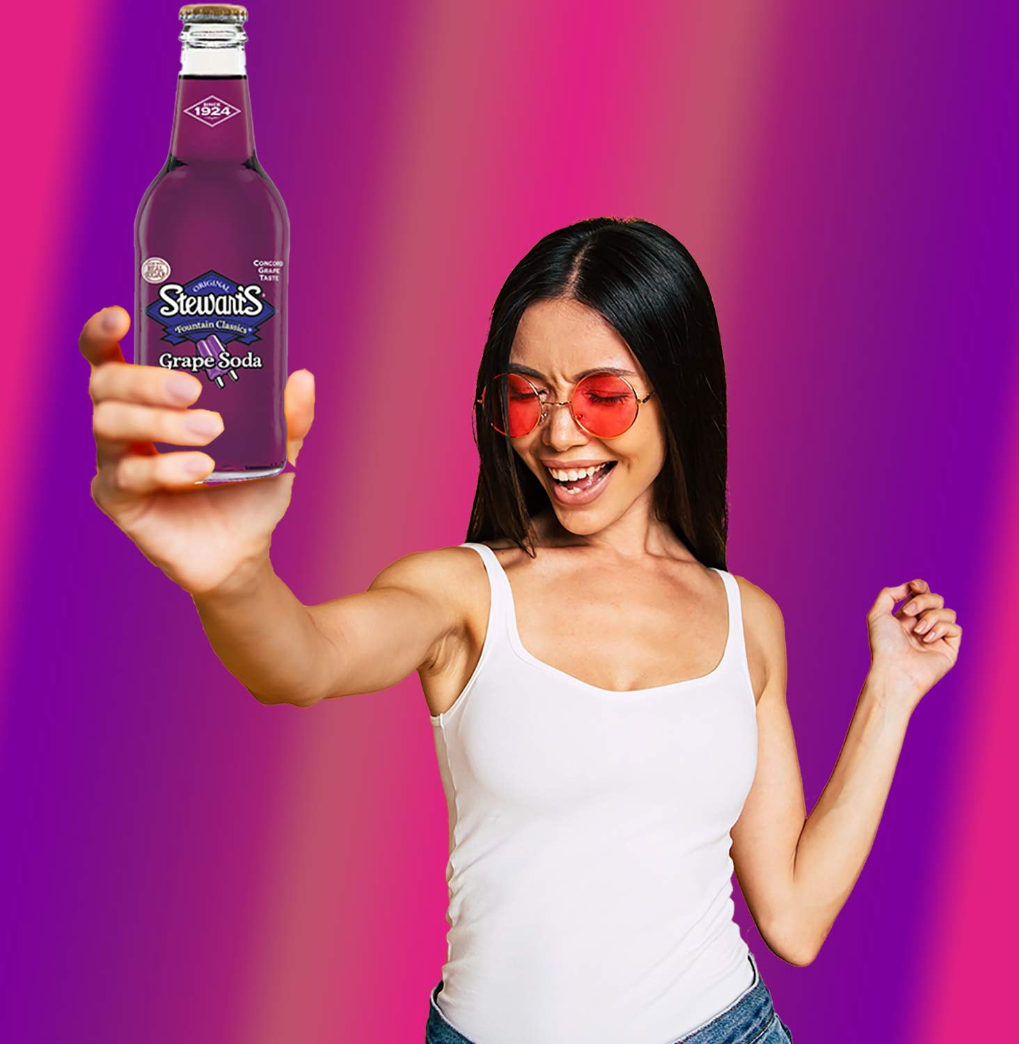 Stewart's Grape Soda, 12 fl oz (12 Glass Bottles), All Natural Family Pack