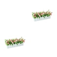 thumbnail image 2 of Bearachild Plantas de simulación de flores artificiales Valla Maceta Cesta falsa Contenedor Interior Exterior Boda Arreglo para el hogar Eucalipto/Rosa 30 centimetros 2piezas, 2 of 6