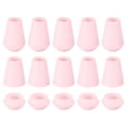 thumbnail image 1 of Unique Bargains 20Pack Plastic Cord Lock Bell End Stopper Cord End Lock Rope Fastener, Light Pink, 1 of 5