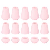 Uxcell 20Pack Plastic Cord Lock Bell End Stopper Cord End Lock Rope Fastener, Light Pink