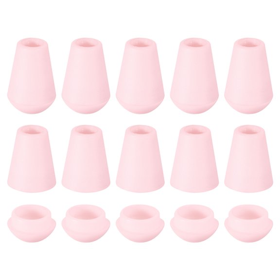 Uxcell 20Pack Plastic Cord Lock Bell End Stopper Cord End Lock Rope Fastener, Light Pink