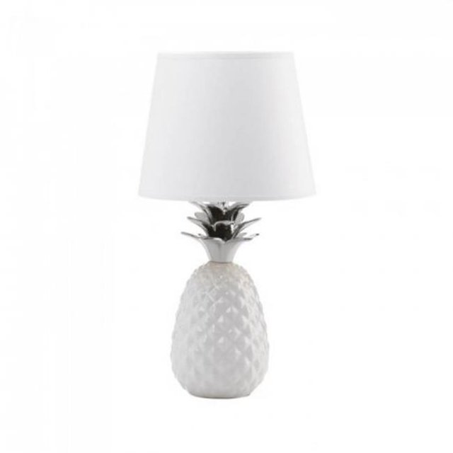 Gallery of Light 10018581 Topped Pineapple Table Lamp, Silver