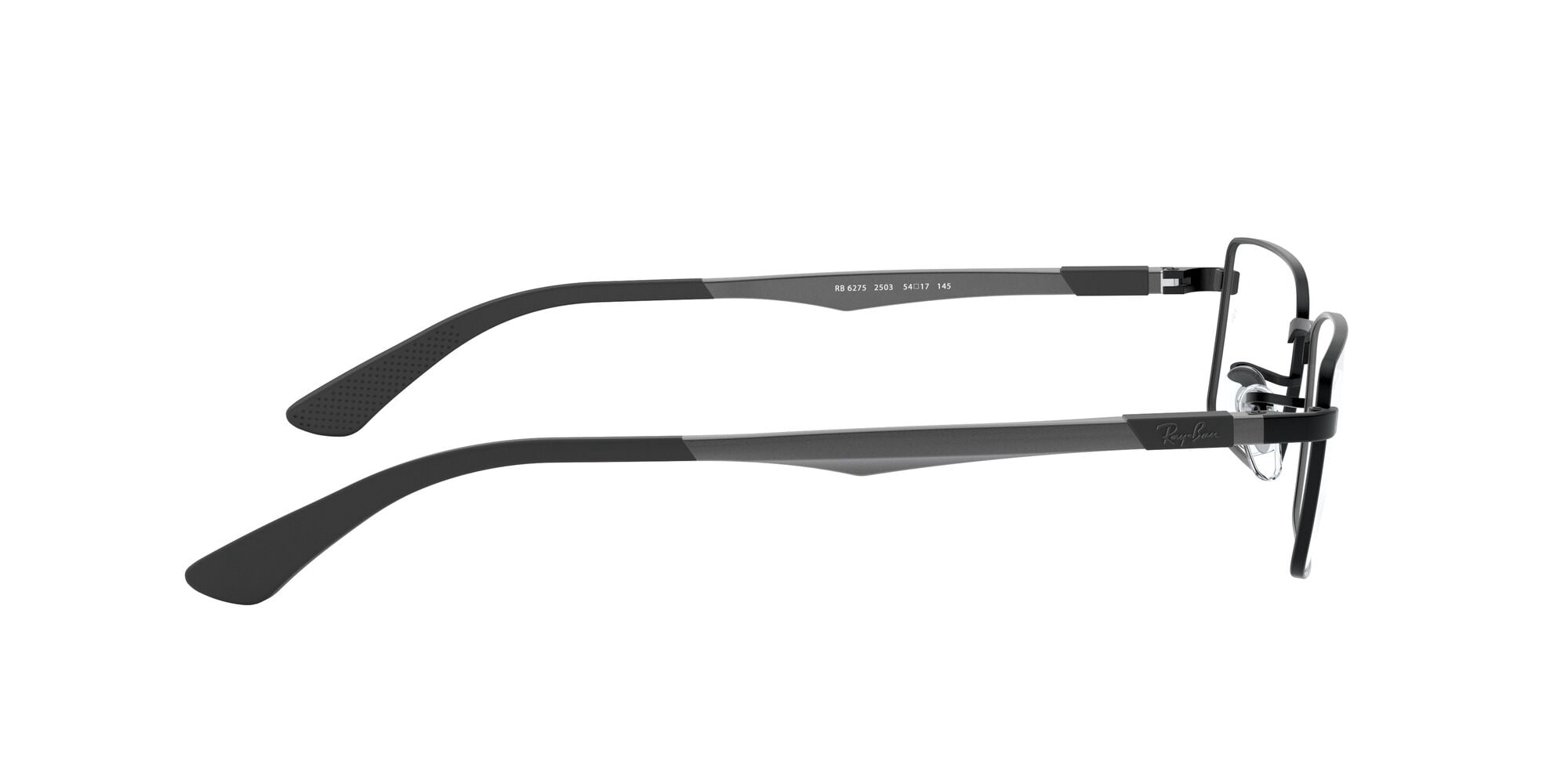 Ray-Ban Unisex Size 54 Rectangular RB6275 Optics Prescription Eyeglasses with Case, Matte Black
