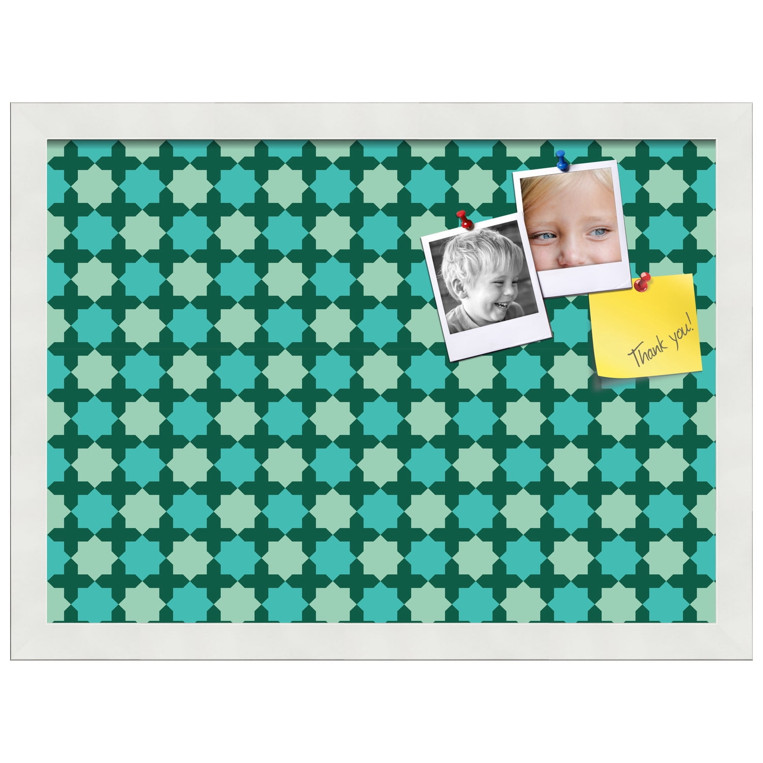 PinPix ArtToFrames 16x11 Custom Cork Bulletin Board    Poster Board Has a Fabric Style Canvas Finish, Framed in Satin White Frame (PinPix-588)
