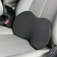 thumbnail image 4 of Memory Foam Car Seat Cushion | Lumbar Support Pad for Driver & Passenger | Wedge Design Improves Posture & Raises Height | Breathable Cover | Detachable & Washable | 22x22x10cm | Black | 1 Pack, 4 of 9
