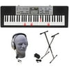 Casio LK-175 Lighted Key Premium Keyboard Pack with Headphones, Power Supply and Stand