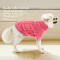thumbnail image 3 of Suéter para mascotas de punto de cuello alto clásico XL de color rosa, suéter lindo y cálido, ropa de invierno para perros para chihuahua bulldog francés pequeño y mediano, 3 of 3