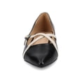 thumbnail image 6 of Journee Womens Camby Crisscross Strap Pointed Toe Dress Flat, Widths Available, 6 of 9
