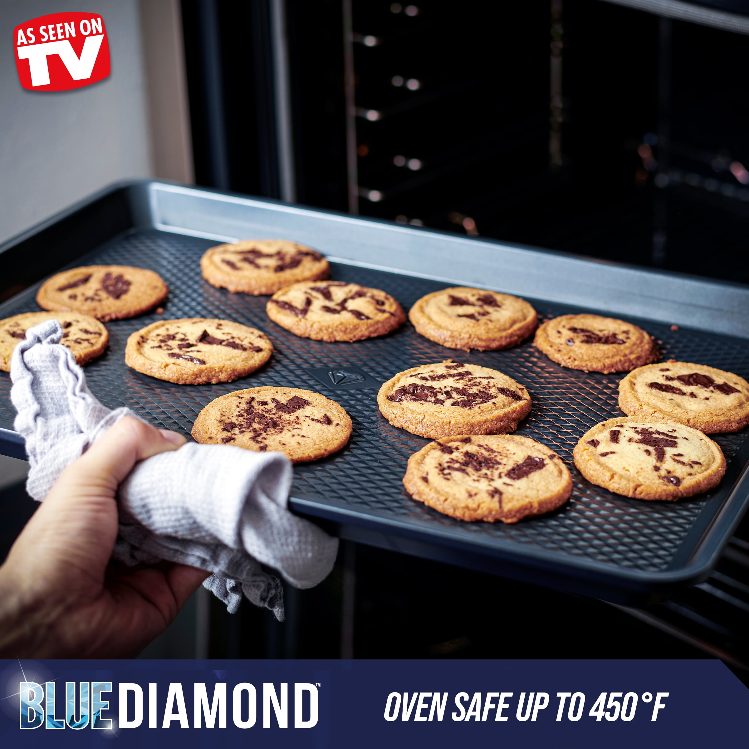 Blue Diamond 2 Pc. Cookie Sheet Set, Baking Pans, Household