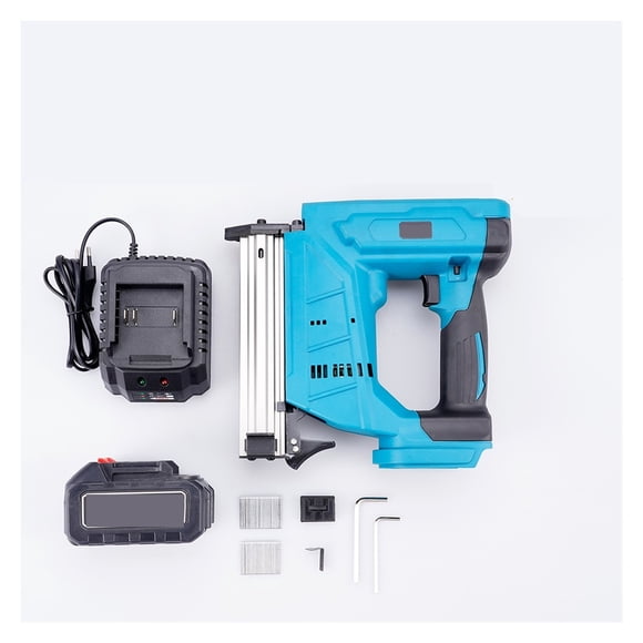 20V Electric Nail Gun Electric Nailer Stapler Framing Nailer Tacker Furniture Staple Gun Woodworking Power Tool