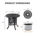 thumbnail image 2 of 21" Side Table With Removable Ice Bucket- Rustproof Cast Aluminum Frame, Hand-Brushed Finish, Food-Grade 304 Stainless Steel Bucket - Perfect for Indoor & Outdoor, Patio, Balcony, and Poolside, 2 of 9