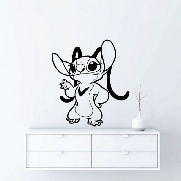 Persephone Experiment 824 Lilo and Stitch Disney Cartoon Wall Sticker Art Decal for Boys Girls Room Bedroom Kindergarten Nursery House Home Decors Stickers Wall Art Vinyl Decoration Size (40x24 inch)