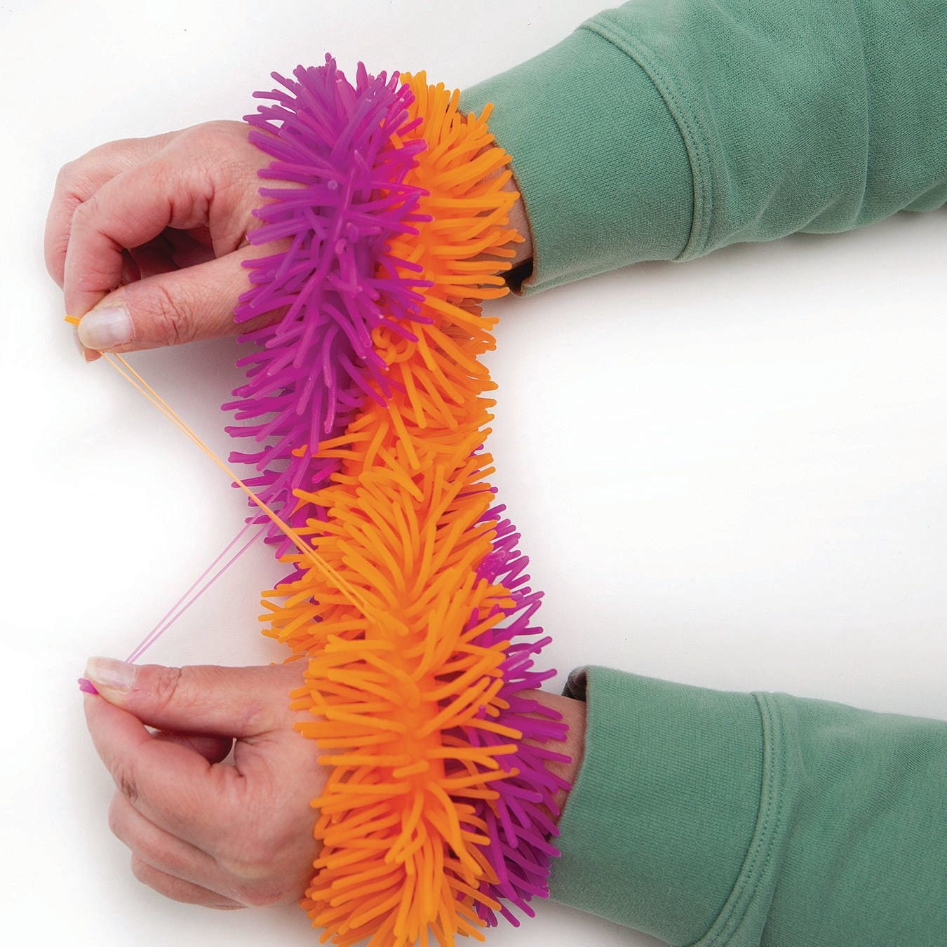 S&S Worldwide Extra-Large Puffer Sensory Ringed Bands for Tactile and Fidget Fun Set of 12