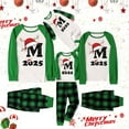 thumbnail image 1 of Pijamas familiares con estampado de cuadros navideños de moda, mono de bebé, monos de poliéster para bebé, 1 of 4