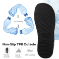 thumbnail image 4 of LongBay Men's Fuzzy Sherpa Lined Slippers Warm Memory Foam Non-slip Slippers Slip-on House Shoes for Indoor Outdoor, 4 of 5