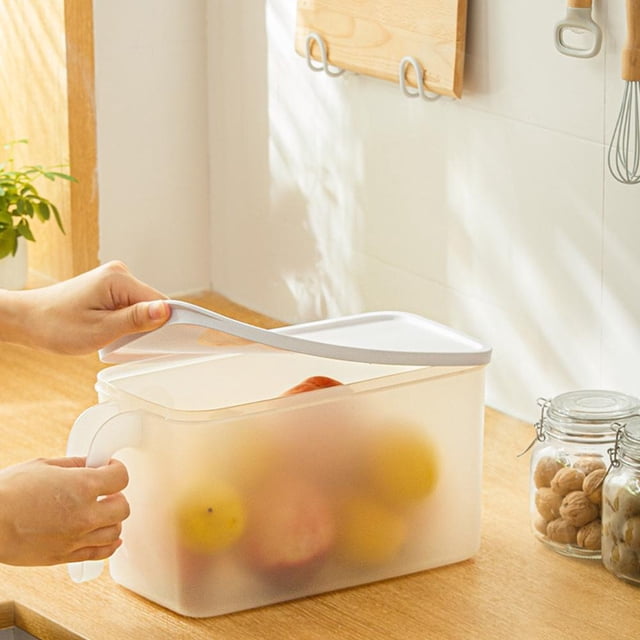Feltree Plastic Storage Bins with Lids – Kitchen Organization Or Pantry Storage – Fridge/Cabinet Organizers