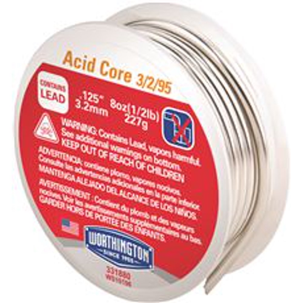 SOLDER ACID CORE, 1/2 LB. SPOOL per 4 Each