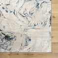 thumbnail image 7 of Mark&Day Area Rugs, 9x12 Illiam Modern Abstract Marble Blue Area Rug, Beige Blue Ivory Marble Swirl Carpet for Living Room, Bedroom or Kitchen (9'2" x 12'), 7 of 7