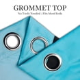 thumbnail image 3 of LFEEY Turquoise Teal Curtains, Blackout Light Room Darkening Curtains, Ombre Gray, 52" W x 63" L, 2 Panels, 3 of 7