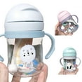 thumbnail image 2 of Baby Feeding Cup With Children Learn Feeding Drinking Baby Water Bottle Kids Training Cup/ Baby Gravity Ball Straw Cup Water Bottle, Color Random Delivery, 2 of 6