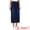 Blue, variant on Women's Casual Midi Length Split Back High Waist Long Jean Skirts L Dark Blue