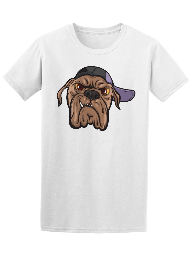 Angry Dog Face Cartoon T-Shirt Men -Image by Shutterstock, Male Large -  