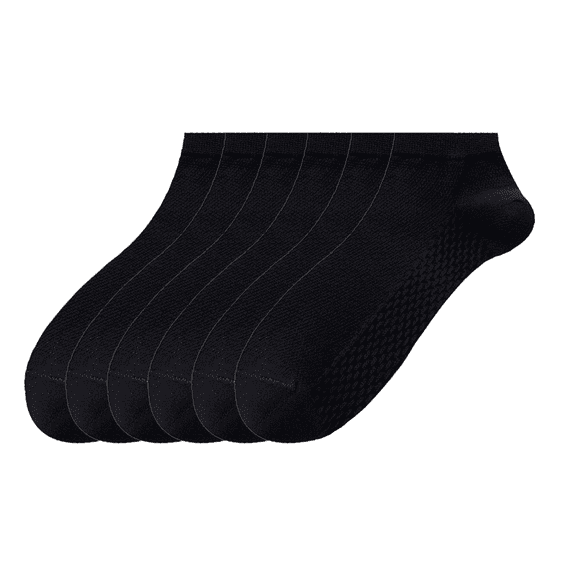 Sookeceks 6 Pairs Ankle Socks for Men Soft Breathable Mesh Cotton Socks Low Cut Soft Casual Socks Size 7-24