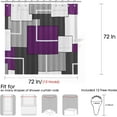 thumbnail image 2 of Athenstics Modern Geometric Purple & Gray Shower Curtain, 72” x 72”, Water Repellent Polyester, 2 of 6