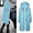 Light Blue-c, variant on TIANZEN Women Autumn Winter Casual Fashion Solid Color Drawstring Hooded Long Zipper Pocket Coat Long Jacket Coat Womens Fall Jacket Womens Zip up Jacket Women's Jacket