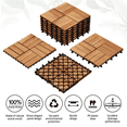 thumbnail image 5 of Renwick 27Pcs 12 x 12 Inch Interlocking Wood Flooring Tiles, Indoor Outdoor Patio Garden Deck Floor, 5 of 9