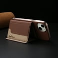 thumbnail image 6 of Allytechgroup Case for Apple iPhone 15, 2-in-1 Detachable Card Holder Magnetic RFID Blocking Wallet Shell [Compatible with MagSafe] Stand PU Leather Cover with Credit Card Slots/Cash Slots, Brown, 6 of 13