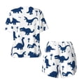 thumbnail image 5 of Picia Cute Cartoon Dinosaurs Pajamas Sets for Women Soft Short-Sleeved Pjs with Lounge Shorts Two Piece Sleepwear-, 5 of 9
