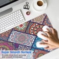 thumbnail image 4 of Long Mouse Pads for Desk,Multicolor Ethnic Mandala Pattern Desk Mats on Top Of Desks, Desk Mouse Pad Extra Large with 3mm Non-Slip Base and Stitched Edge for Gaming,Office,Work,Home 35.4"x15.7", 4 of 6