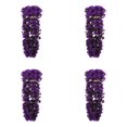 thumbnail image 1 of LKWLPD 4 piezas de flores artificiales vívidas colgantes, ramo de orquídeas artificiales, flores violetas artificiales, cesta de glicina, guirnalda colgante, decoración del hogar, decoración de, 1 of 6