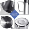 thumbnail image 4 of KAIYANG Jarra de leche 350 ml / 12 FL.OZ tanque de leche de acero inoxidable color plata (9 7,5 cm), 4 of 5