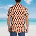 thumbnail image 4 of Xecao Table Tennis Rackets Pattern Men's Hawaiian Shirt with Button Front and Chest Pocket Classic Short Sleeve Beach Vacation Shirt,XX-Large, 4 of 7
