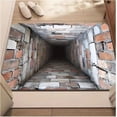 thumbnail image 3 of 3D Optical Illusion Rug, Non-Slip Floor Mat for Indoor & Outdoor Use, Blue Cave & Stone Visual Illusion Doormat for Bedroom, Living Room, Porch, Terrace and Entrance Decor (40x60cm), 3 of 4