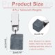 thumbnail image 2 of Uxcell 8Pcs Pesas para Manteles, Colgante de Mármol con Clip de Metal en Forma de Cubo, Gris, 2 of 6