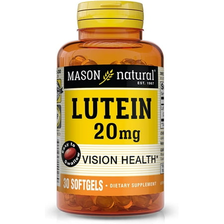 Mason Natural Lutein 20 mg with Vitamin E, 30 Softgels