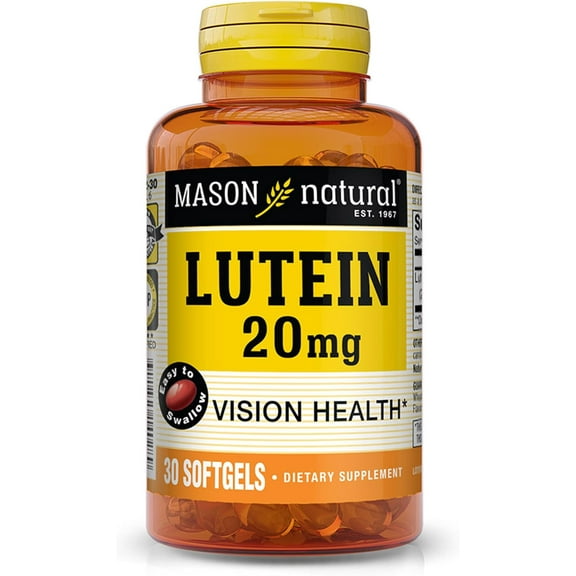 Mason Natural Lutein 20 mg with Vitamin E, 30 Softgels