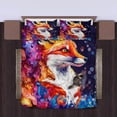 thumbnail image 4 of 3 Pieces Duvet Cover Set-Abstract 3D Swift Fox- 3D Print Bedding 1 Duvet Cover 2 Pillowcases Natural Animals Comforter Set Soft Breathable for Boys Girls Children Natural Theme Duvet Set 4B53ANI5, 4 of 6