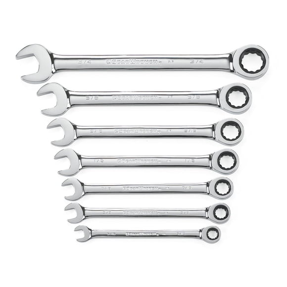 Juego de llaves GEARWRENCH, 7 piezas, 12 puntos, trinquete SAE