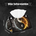thumbnail image 4 of Kdxio Yin Yang Print Tissue Box Cover,Modern PU Leather Rectangular Tissue Box Holder for Bathroom Living Room Bedroom Office Desk Car Home, 4 of 6