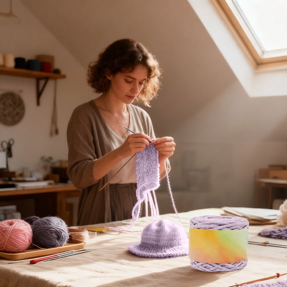 Glow In The Dark Soft Yarn For Crochet Knitting Craft Diy Projects Beginner Friendly Reactive Luminous Yarn Multiple Colors(Purple)