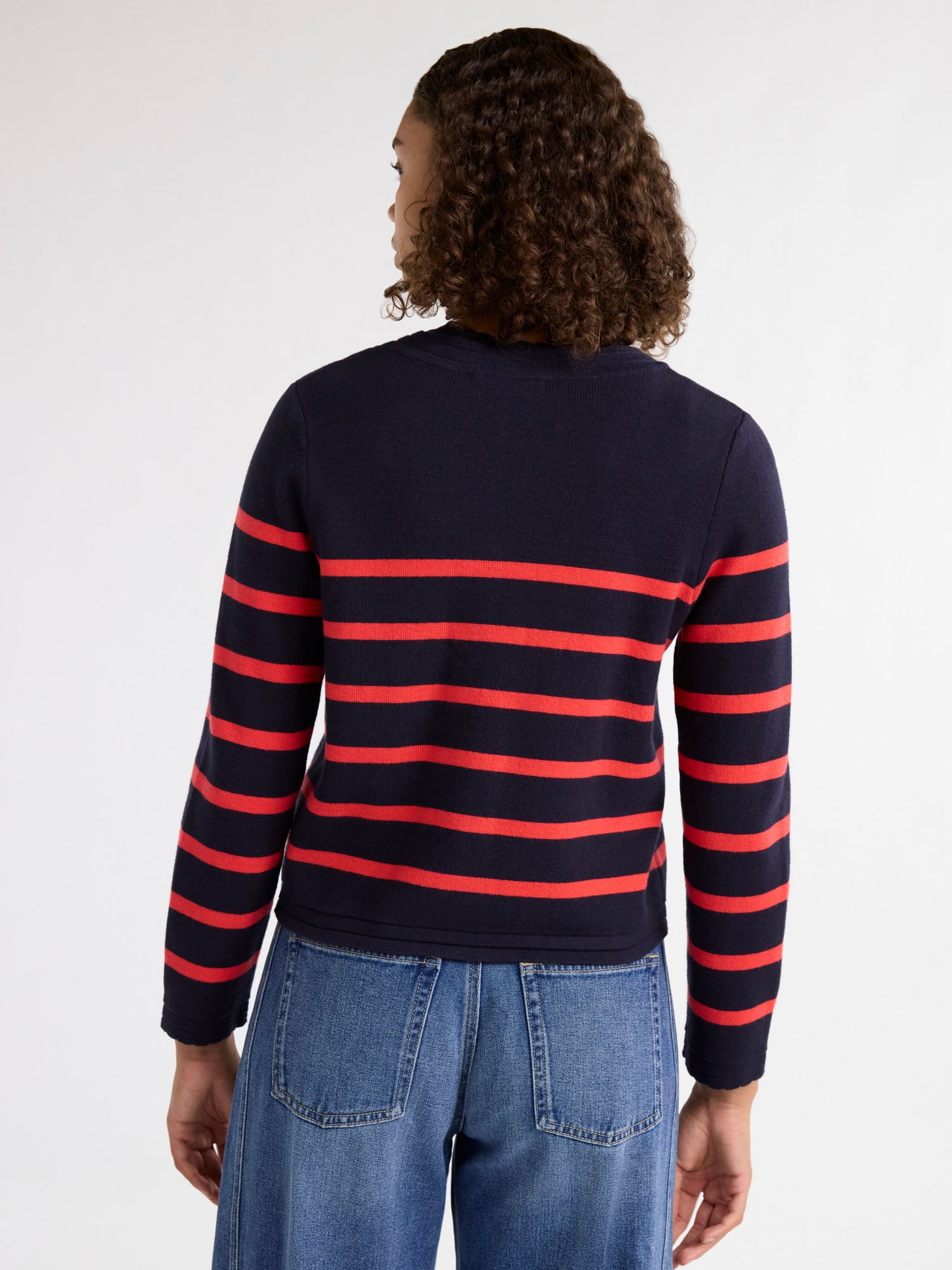 Free Assembly Women’s Pocket Cardigan Sweater with Long Sleeves, Midweight, Sizes XS-XXXL