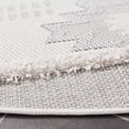 thumbnail image 3 of SAFAVIEH Cottage Euphemia Geometric Indoor/Outdoor Area Rug, Ivory/Light Grey, 6'7" x 6'7" Round, 3 of 9